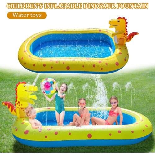 New Inflatable Dinosaur Water Spray Pad Garden Yard Fun And Cute Swimming Pool Outdoor Pool Play Mat For Kids Piscina Infantil