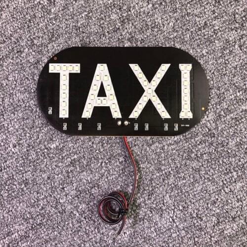 New 1PC Universal 45SMD 12V LED TAXI Sign Light Lamp Indicator Lighting Car Windscreen Cab Night Driving For Toyota Honda VW