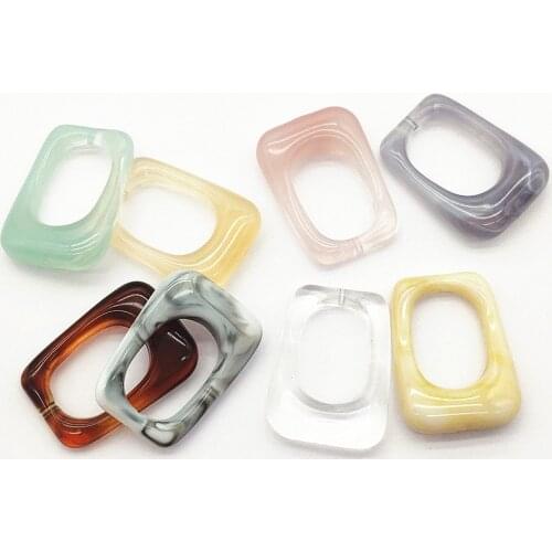 New arrival! 30x22mm 100pcs Acrylic Trapezoid Charm for Handmade Necklace Earring DIY Accessories,Jewelry Findings & Components