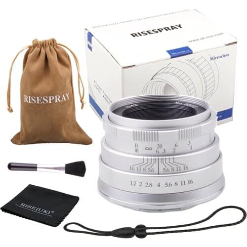 RISESPRAY Lenses 35mm f1.7 Lens APS-C Fixed Focus Lens For for Olympus Panasonic Micro 4/3 M4/3 Mount E-M1 E-M1Mark II E-M5