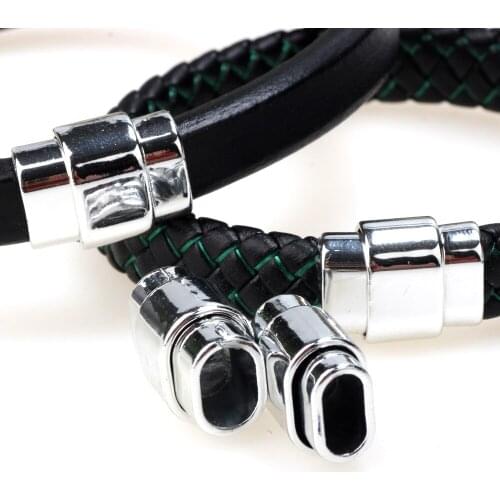 OlingArt 11*7mm/10*6mm 2PCS strong Magnetic Clasp/Clasps Silver Plated Fit Watch chain/leather cord bracelet DIY Jewelry making