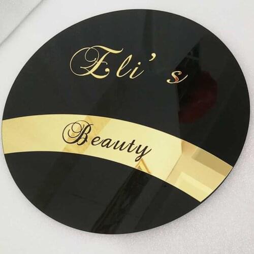 Custom Gold Mirror Wall Sign Name Sign Personalized Wedding Baby Shower Name Signs Gifts Party Decor Shop Store Logo Name