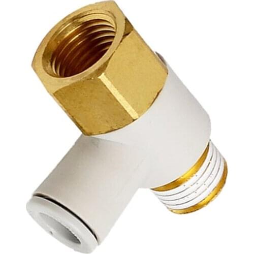 Applicable Tubing: Metric Size, Connection Thread: M, R,Universal Female Elbow KQ2VF08-01AS