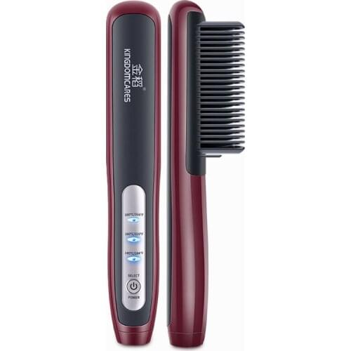 Professional PTC Heating Electric Ceramic Hair Straightener Combs Brush Straightening Irons Smooth Brush Comb Iron Styling Tool