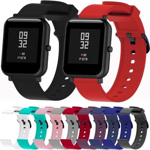 Silicone band For Xiaomi Huami Amazfit GTS GTR 42mm Bracelet for Huami Amazfit Bip Bit Pace Lite Wrist Strap 20mm Watchband