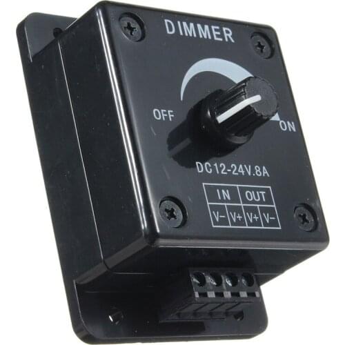 LED Dimmer DC12-24V 8A Adjustable Brightness Lamp Bulb Strip Driver Single Color Light Power Supply Controller Support Dropship