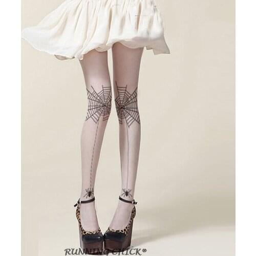 Front Legs Spider Knotted Pantyhose Thin Women