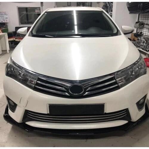 Toyota Corolla Front Bumper Attachment 2015 2016 2017 Gloss Black 3 Pcs