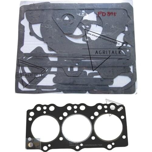 Taishan KAMA KM454 tractor with engine FD395T, the set of gaskets including the cylinder head gasket, part number