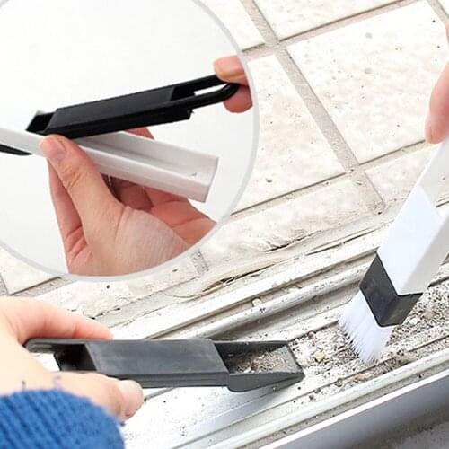 1PC Multi-Purpose Window Groove Cleaning Brush Keyboard Screen Dust Clean Brush Shovel Home Kitchen Cleaning Tools 18.7x2.1 cm
