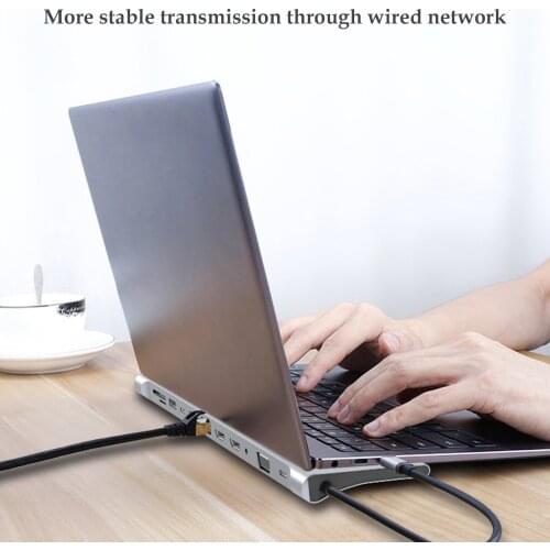 USB C Dock MST Dual HDMI Dual Screen Dual Display Adapter Hub, USB Type C Laptop Docking Station For Lenovo ThinkPad HP Dell XPS