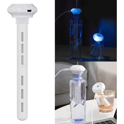 USB Air Humidifier Water Bottle Cap Mist Maker Mute Auto-Off For Home Office