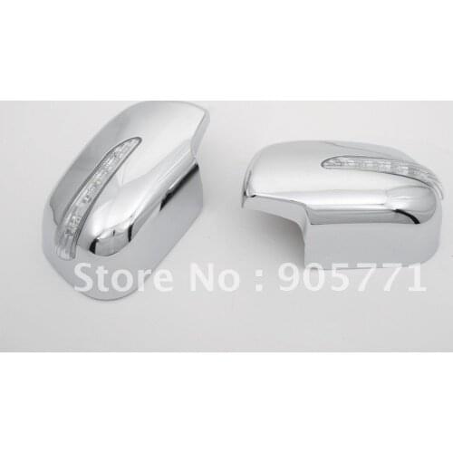 High Quality Chrome Mirror Cover With LED Side Blinker for Toyota Rav4 Vanguard 07-11 free shipping