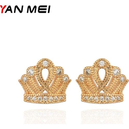 GAOLA Shiny Crown Earrings Women Noble Fashion Earrings Bride Wedding Jewelry Jewelry E3827