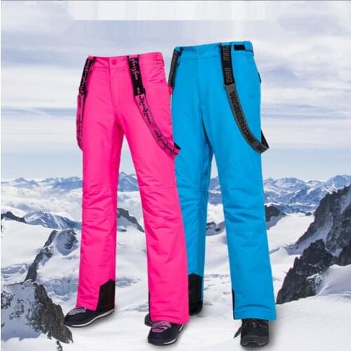 Winter Warm Thick Snowboard and Ski Pants Outdoor Womens Breathable Waterproof Trousers for Hiking Running Outdoor Trousers