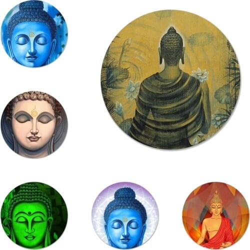 Retro Galactic Gautama Buddha Icons Pins Badge Decoration Brooches Metal Badges For Clothes Backpack Decoration 58mm