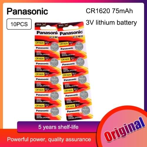 10Pcs 2021 Hot Promotion PANASONIC 3V CR1620 CR 1620 Watch Clock Batteries Button Coins Pilas Calculator Lithium Battery