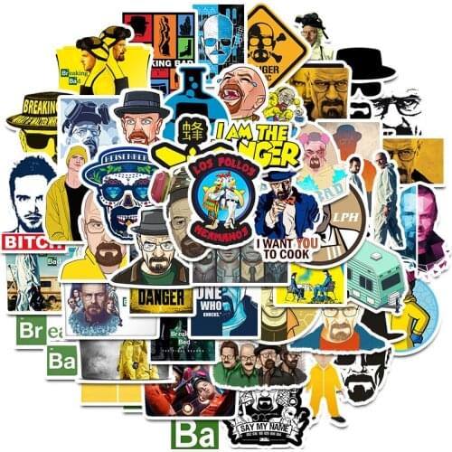 10/30/50pcs/pack Breaking Bad Classic TV Show Lable Stickers For Furniture Wall Desk Chair Toy Car Trunk Decal Guitar Motorcycle