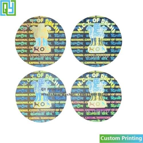 10000pcs 20x20mm Free Shipping Custom 3D Silver Foil Hologram Stickers Shiny Laser Labels Holographic Stciker Security Seal Tag