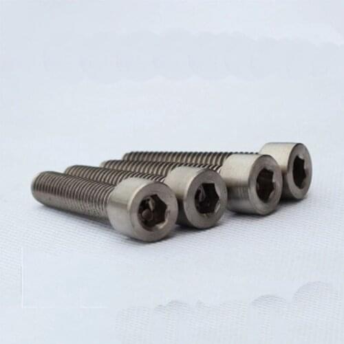 3pcs M5 DIN912 Titanium hexagon socket screw Pure titanium screws Titaniums stigma Bolted steel 6mm-25mm Length
