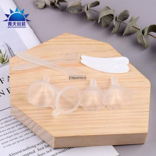 500pcs Plastic Small Funnels For Perfume Liquid Essential Oil Filling Empty Bottle Packing Tool School Lab Supplies