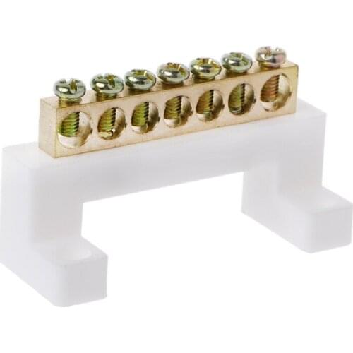 7 Positions Electric Cable Connector Screw Barrier Terminal Strip Block Bar #612