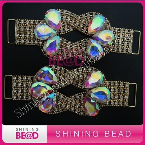 AB glass rhinetsone bikini connector,free shipping,hot sale rhinestone bikini connector