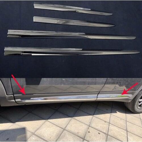 ABS Chrome Accessories Side Strips Trim Cover Fit For Fiat 500X 2015 2016 2017 2018 Door Body Molding 4pcs