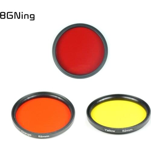 Colorful Filter 52mm for Gopro Hero 8 Action Camera 58mm Universal DSLR Lens Glass Red Orange Yellow Blue for Canon Nikon Sony