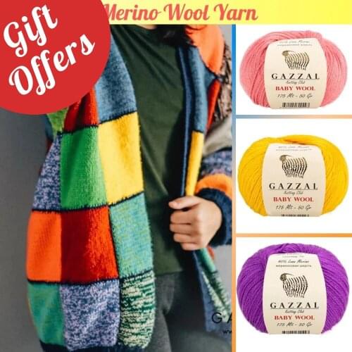 Детская шерсть газзал (8 мячей) Sewing Thread