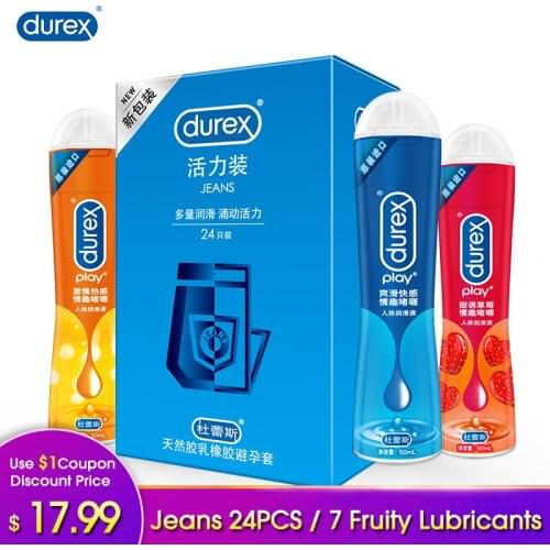 Durex Fruit Based Water Based Lubricant Condoms Combination Anal Vaginal Lube Intimate Goods Adult Sex Toys for Couples shop