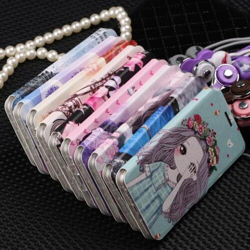 For VIVO V15 Pro Cute Painted Flip Wallet Stand Leather Case For VIVO X27 X23 Nex S iQOO Pro Book Style Case