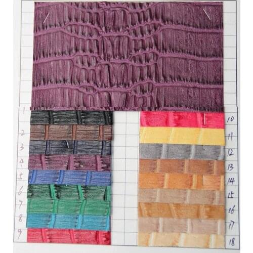 Crocodile pattern leather / semi-PU crocodile pattern leather material wholesale