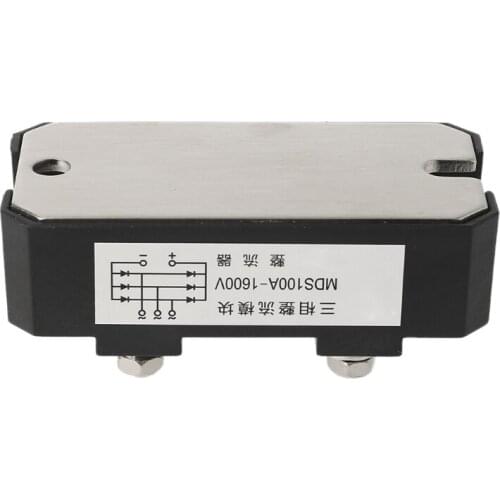 50LB MDS100-16 Bridge Rectifier 100A 1600V 3-Phase Diode Bridge Rectifier Copper Bottom Plate Rectification Module