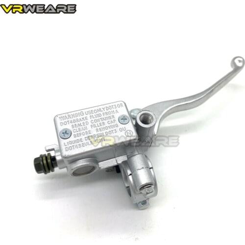 Motorcycle Hydraulic Brake pump Silver Color Pump Cylinder Disc Brake Assy Motorbike Reservoir Pump Lever Fit for Honda Suzuki