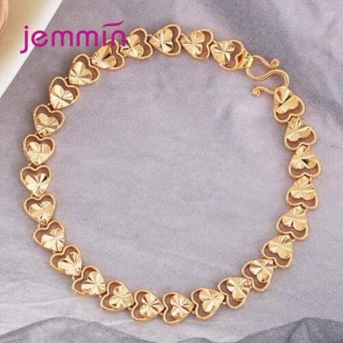 New Fashion Hip Hop Women Chain Bracelets Wristband Bracelet Heart Design Femme Friendship Gift Jewelry
