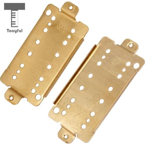 Durable Pack of 2 Brass Humbucker Guitar Pickup Base Plate for Electric Guitar Replacement Parts 52mm