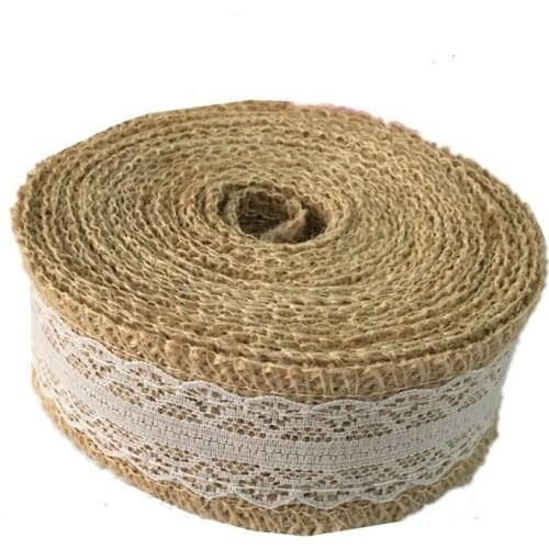 20m/batch factory direct sale 4cm wide Christmas craft linen roll Lace linen roll Lace linen tape Wedding decoration