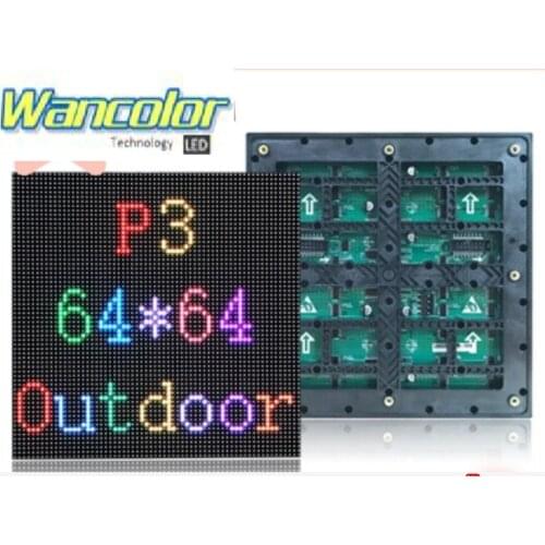 Shenzhen factory price of P3 outdoor Full Color Led screen Display Module 1/16 scan 192*192mm high quality LED module