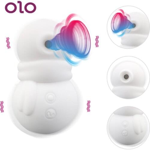 Snowman Clit Sucker Vibrator 10 Modes G-spot Stimulation Clitoris Nipple Sucking Tongue Vibrating Female Masturbation