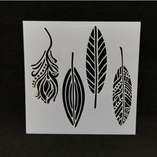 13*13 Leaves pvc Layering Stencils for DIY Scrapbooking/photo album Decorative Embossing DIY Paper Cards Crafts
