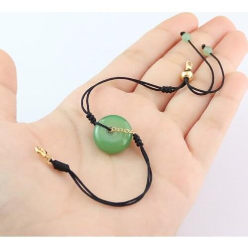 1PC 16MM Round bottle Perfume diffuser adjustable bracelets Hand-woven Black Bracelets Aromatherapy bottles bracelets For Women