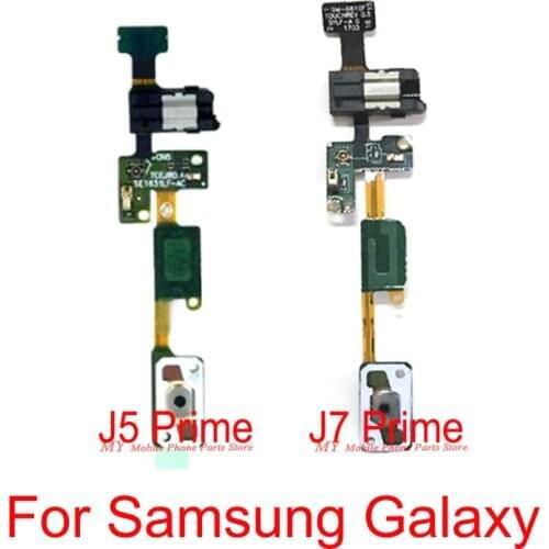 10PCS~100PCS Home Button + Headphone Jack Flex Cable For Samsung Galaxy J5 Prime On5 2016 G570 / J7 Prime On7 2016 G610