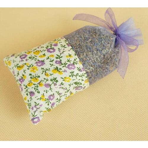 10 pcs Lavender Bags Drawstring Empty Flower Printed Light Purple Fragrance Pouch Scented Bags Sachets Bag for Sleeping