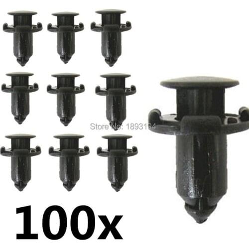 100x 9mm Nylon Screw Rivet Push Fits Panel Trim Clips Fixings Clips Case For Mazda Cx-3 Cx-5 Cx-7 Cx-9 2 3 (18 x 12 x 9mm)