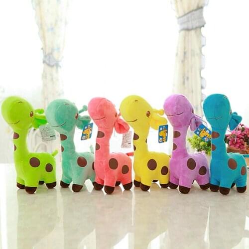 18cm Cute Baby Toys Rainbow Giraffe Plush Toys Dolls For Kids Brinquedos Kawaii Gift For Baby Christmas Gifts