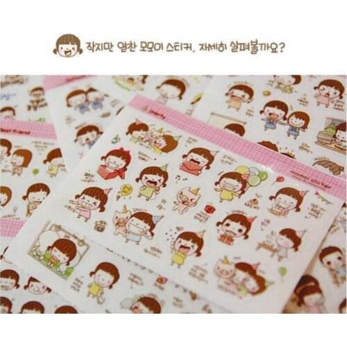 20 sheet Kawaii Decoration Stickers Girls Print Transparent PVC Stickers JETTING PC Mobile Phone Stickers Decor Laptop Skin