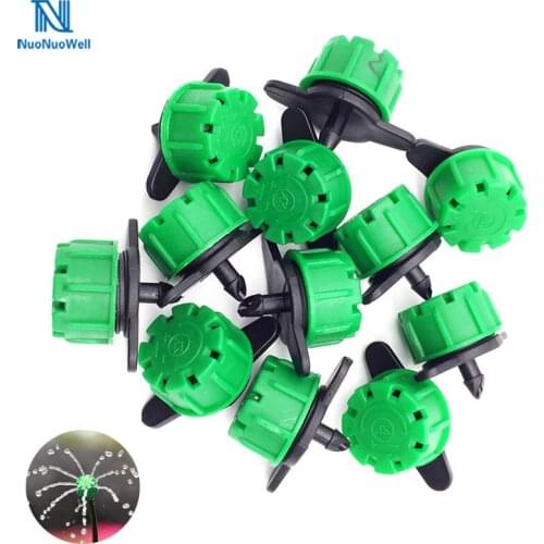 20PCS Green 8 Holes Adjustable Flow Emitter Greenhouse Drip Irrigation Watering Dripper Fitting Garden Sprinkler