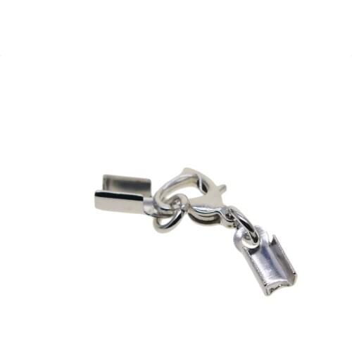 24x Brass Lobster Claw Locks Fold Over Cable End Caps Terminators