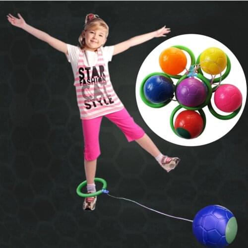 6 Colors 1PCS Skip Ball Outdoor Fun Toy Ball Classical Skipping Toy Exercise coordination and balance hop jump toy ball